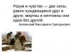 Что такое разум и чувство: сочинение по тематике нравственности Что означает разум и чувство